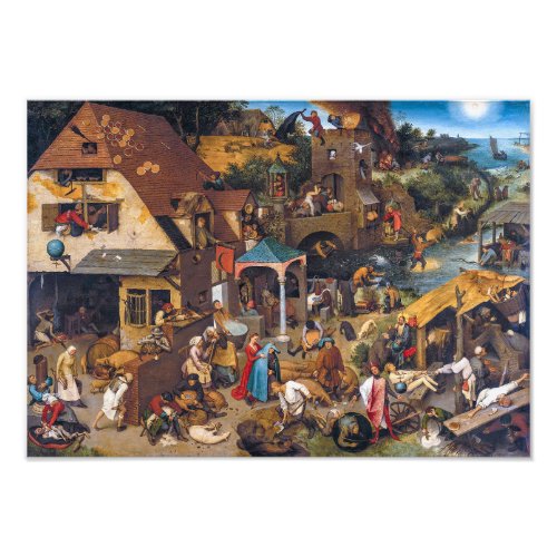 The Dutch Proverbs  Pieter Bruegel the Elder  Photo Print