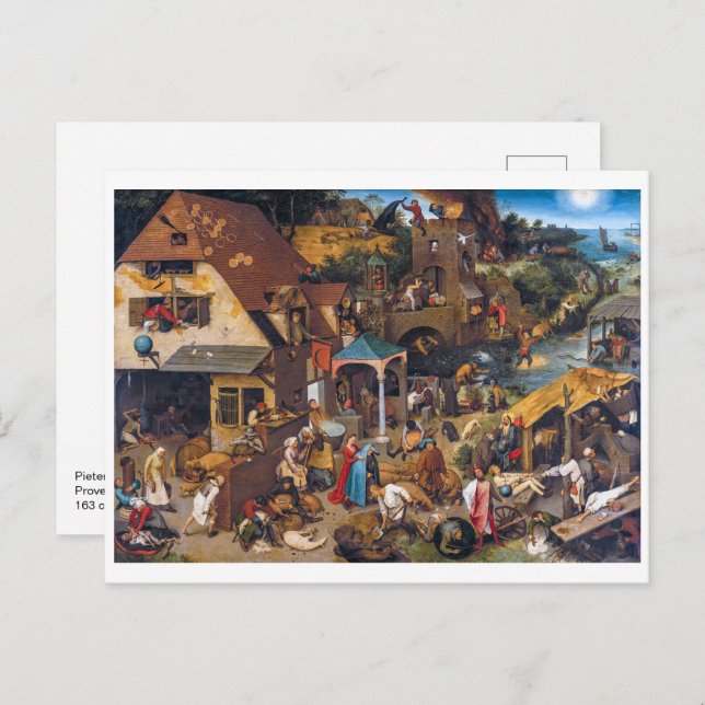 The Dutch Proverbs | Pieter Bruegel the Elder | Postcard (Front/Back)