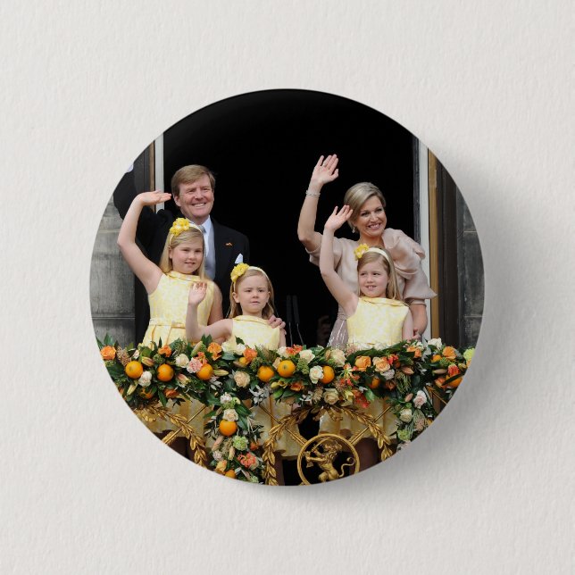 The Dutch Royal Family Pinback Button (Front)