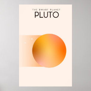 The dwarf planet Pluto Poster