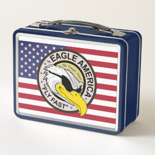 The Eagle America Fly Fast Metal Lunch Box