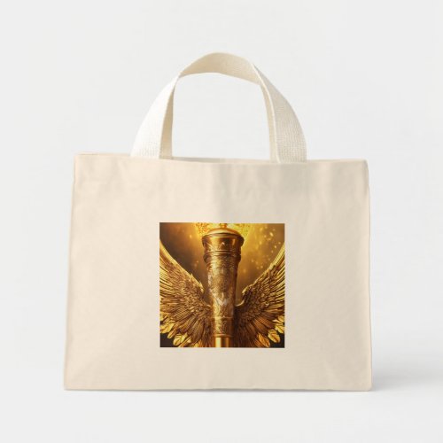 The eagle should be depicted with its wings spread mini tote bag