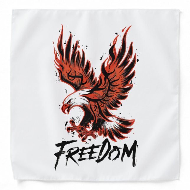 The eagle spreads its wings to express freedom bandana (Front)