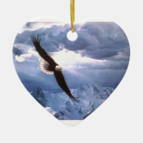 The Eagle Weathers the Storm Ceramic Ornament