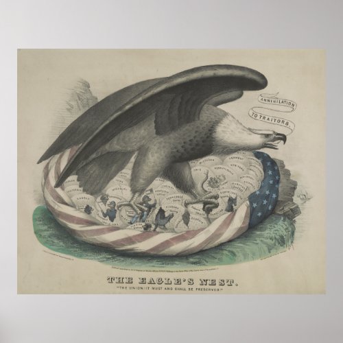 The Eagles nest The Union 1861 Poster