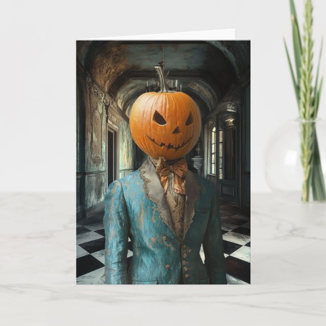 The Earl Pumpkinhead | Surreal Art Greeting Card (Front)