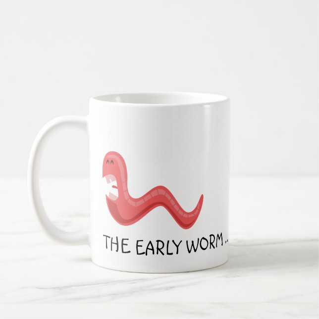The Early Worm gets the Bird Coffee Mug (Left)
