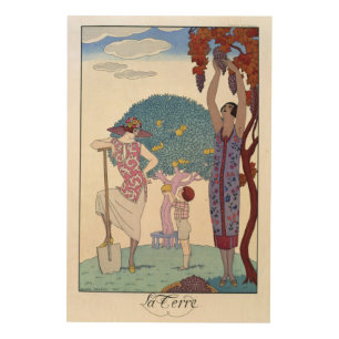 The Earth, 1925 (colour litho) Wood Wall Decor