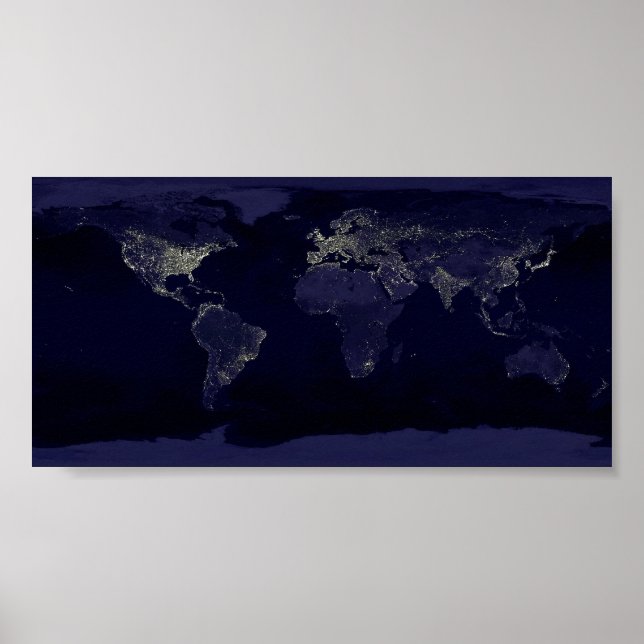 the earth at night poster (Front)