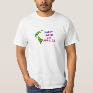 The Earth Day, April 22 T-shirt Design.