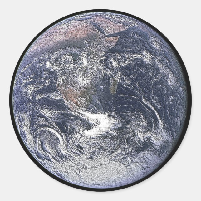 The Earth from Space Classic Round Sticker (Front)