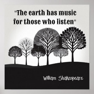The earth has music William Shakespeare Poster
