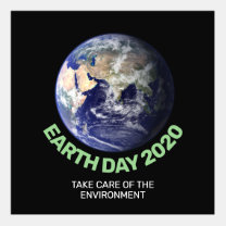 The Earth image, black background, curved text Facebook Profile