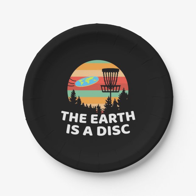 The Earth Is A Disc Golf Paper Plates (Front)