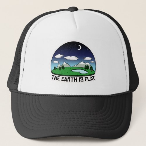 The Earth is Flat _ Do your research Trucker Hat