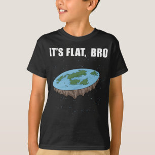 The Earth Is Flat Gifts It's Flat Bro Flat Earth T-Shirt