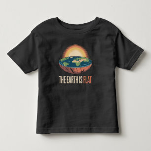 The Earth Is Flat Humorous Theory Toddler T-shirt