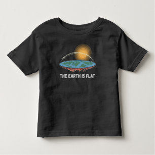 The Earth Is Flat Humorous Theory Toddler T-shirt