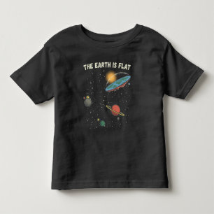 The Earth Is Flat Humorous Theory Toddler T-shirt