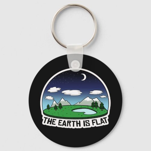 The Earth is Flat Keychain