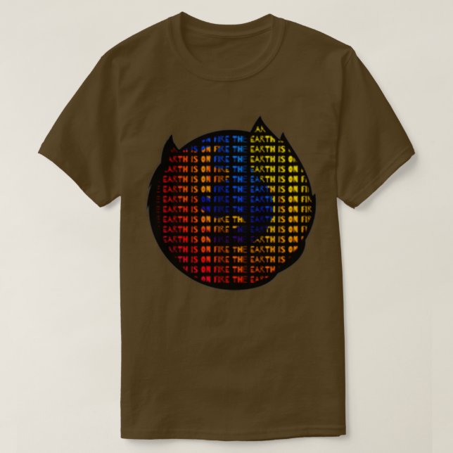 THE EARTH IS ON FIRE FIREFOX PRINT T-Shirt (Design Front)