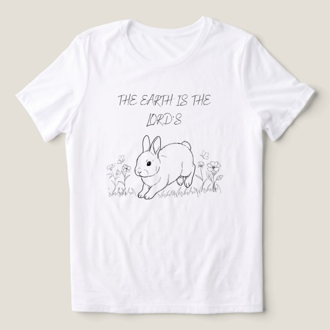 The Earth Is the Lord’s Christian Tri-Blend Shirt (Design Front)