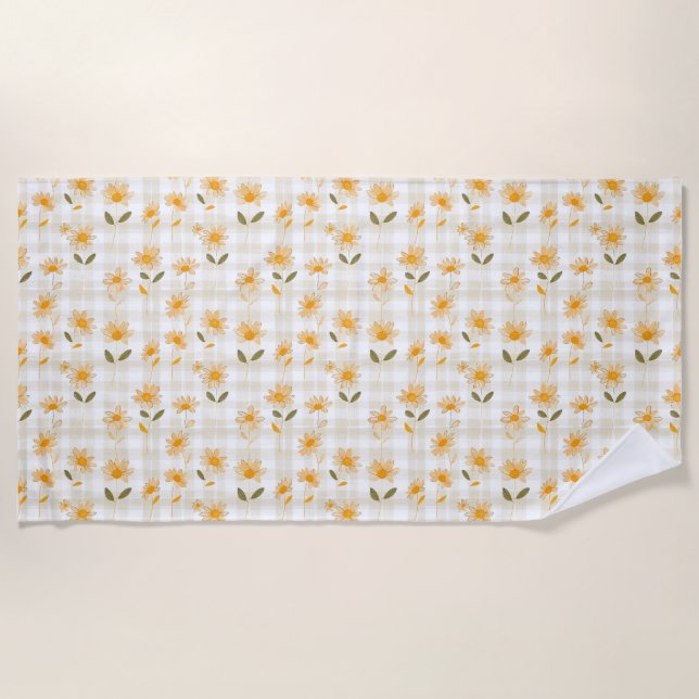 The Earth Laughs In Flowers Beach Towel (Front)
