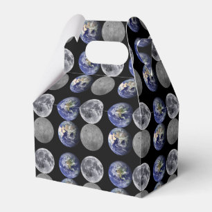 The Earth & Moon From Space Favor Boxes