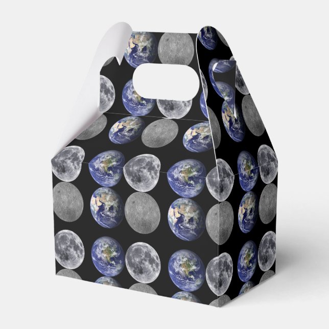 The Earth & Moon From Space Favor Boxes (Front Side)