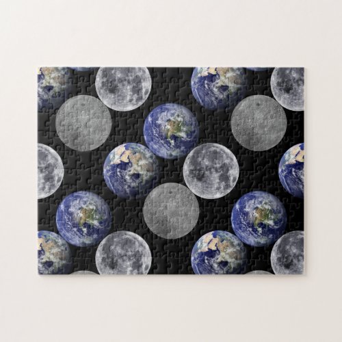 The Earth  Moon From Space Jigsaw Puzzle