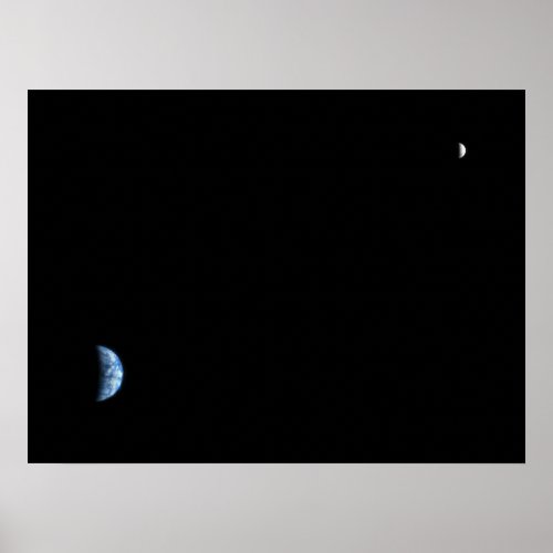 The Earth  Moon Seen From Mars Poster