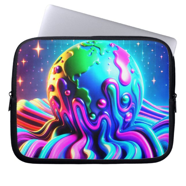 The Earth On A Computer Tablet + Laptop Sleeve (Front)