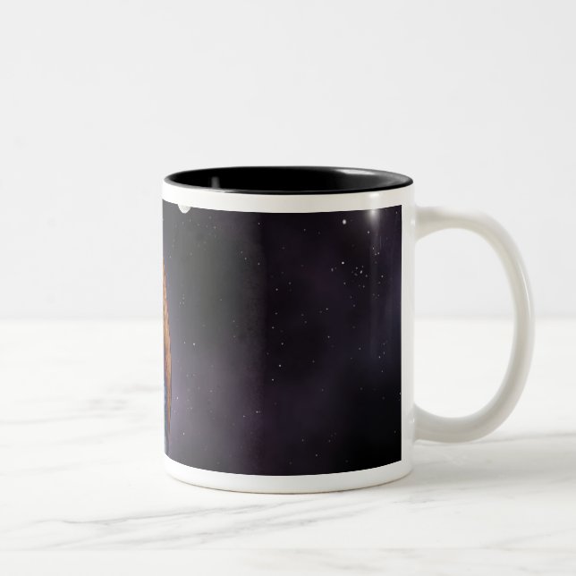 The Earth shown at the outer edges Two-Tone Coffee Mug (Right)