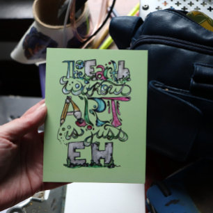 The earth without art is just EH "Art Teacher" Holiday Postcard