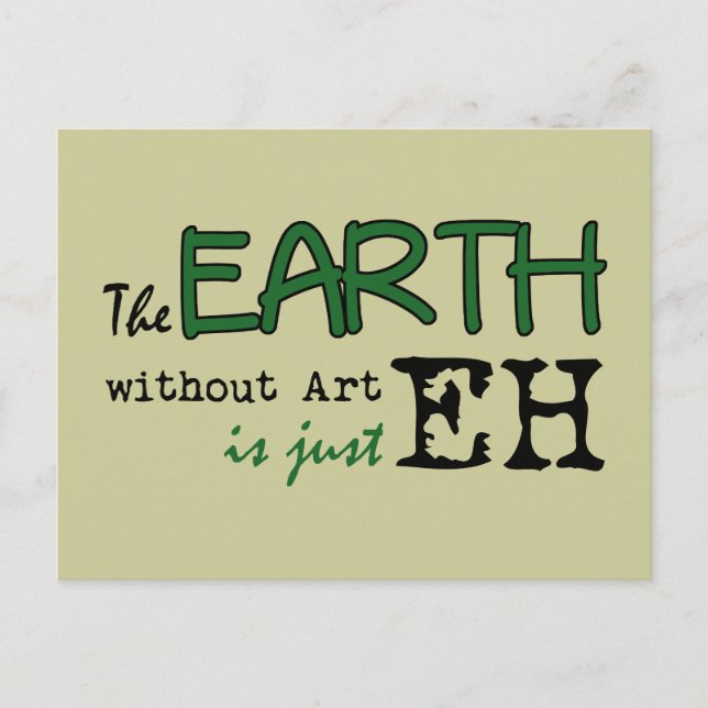 The Earth Without Art Postcard (Front)
