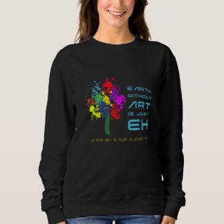 The Earth Without Is Just Eh Teacher Poster Style Sweatshirt