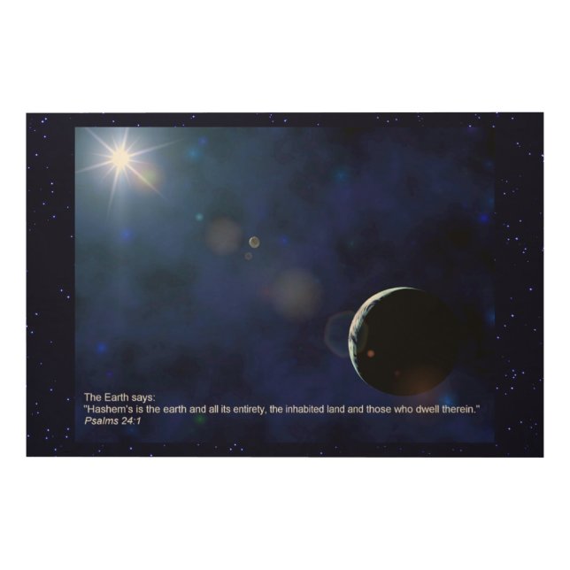 The Earth Wood Wall Decor (Front)