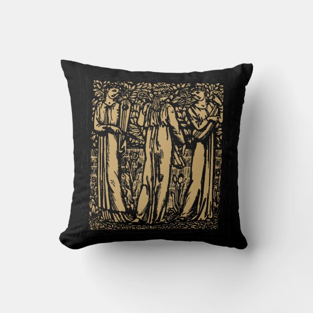 The Earthly Paradise by William Morris Throw Pillow (Front)