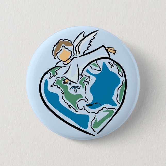 The Earth's Angel - Pinback Button (Front)