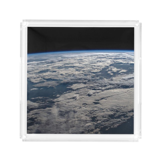 The Earth's Limb Above A Cloudy Western Australia. Acrylic Tray (Front)