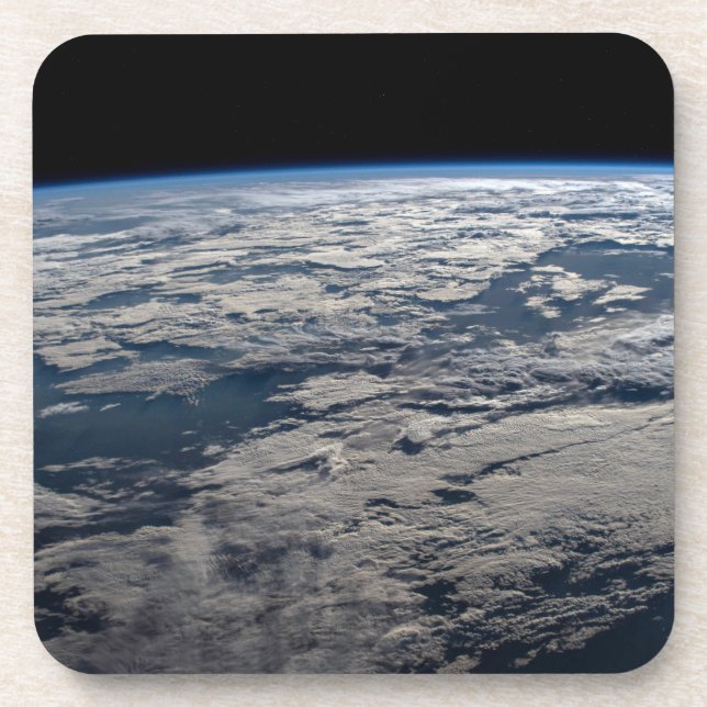 The Earth's Limb Above A Cloudy Western Australia. Beverage Coaster (Front)