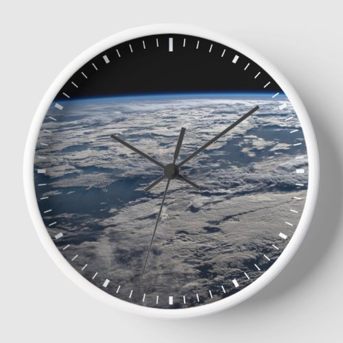 The Earths Limb Above A Cloudy Western Australia Clock