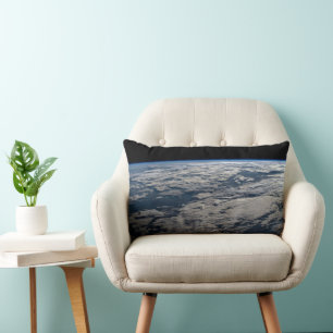 The Earth's Limb Above A Cloudy Western Australia. Lumbar Pillow