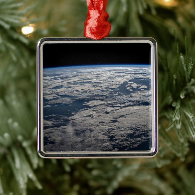 The Earth's Limb Above A Cloudy Western Australia. Metal Ornament (Tree)