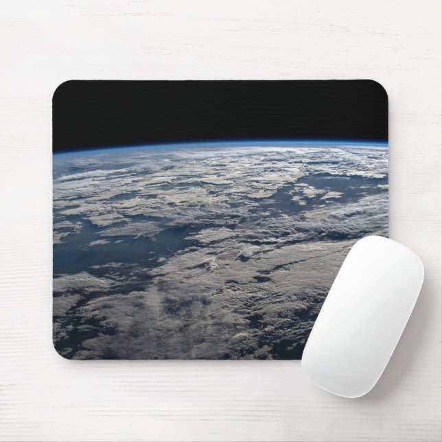 The Earth's Limb Above A Cloudy Western Australia. Mouse Pad (With Mouse)