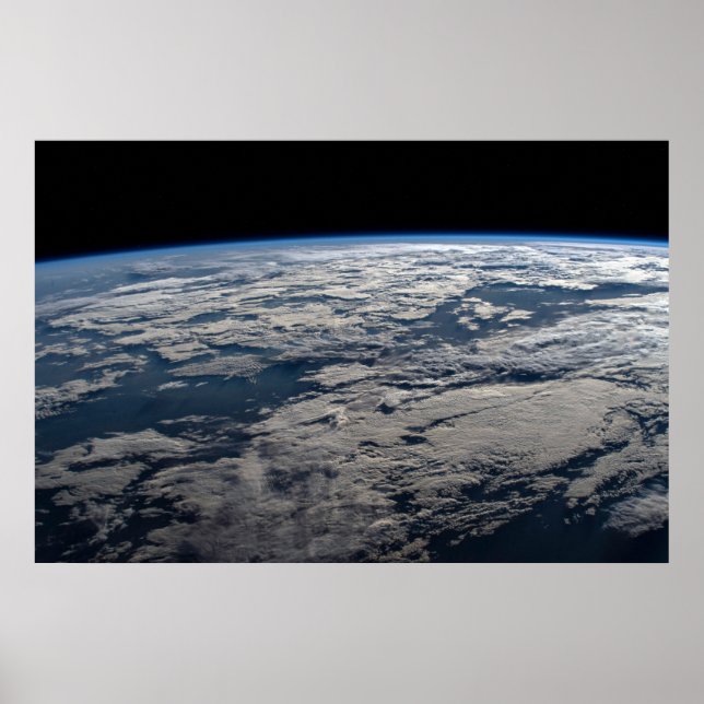 The Earth's Limb Above A Cloudy Western Australia. Poster (Front)