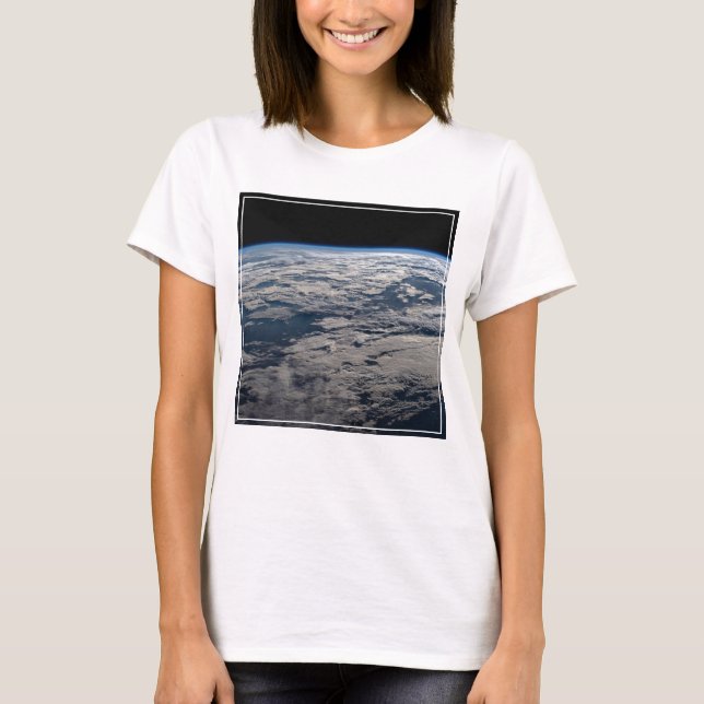 The Earth's Limb Above A Cloudy Western Australia. T-Shirt (Front)
