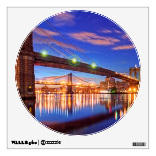 The East River, Brooklyn Bridge, Manhattan Wall Sticker