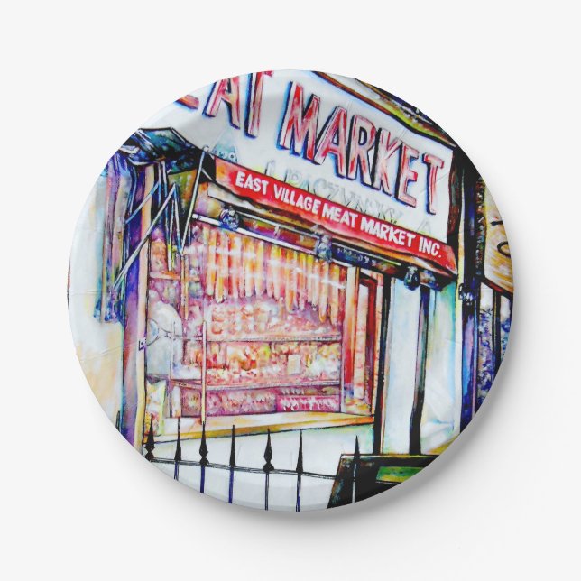 The East Village's Garden of Wisdom Paper Plates (Front)