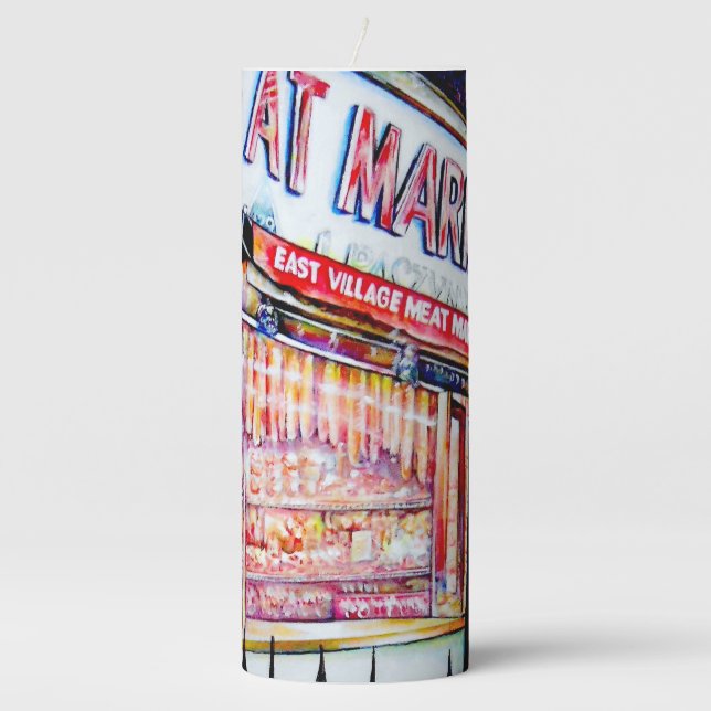 The East Village's Garden of Wisdom Pillar Candle (Front)